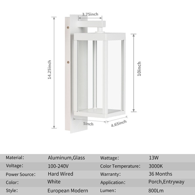 LED Wall Lamp Classic Anti-rust Aluminum Lamp Body IP54 Waterproof