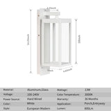 LED Wall Lamp Classic Anti-rust Aluminum Lamp Body IP54 Waterproof