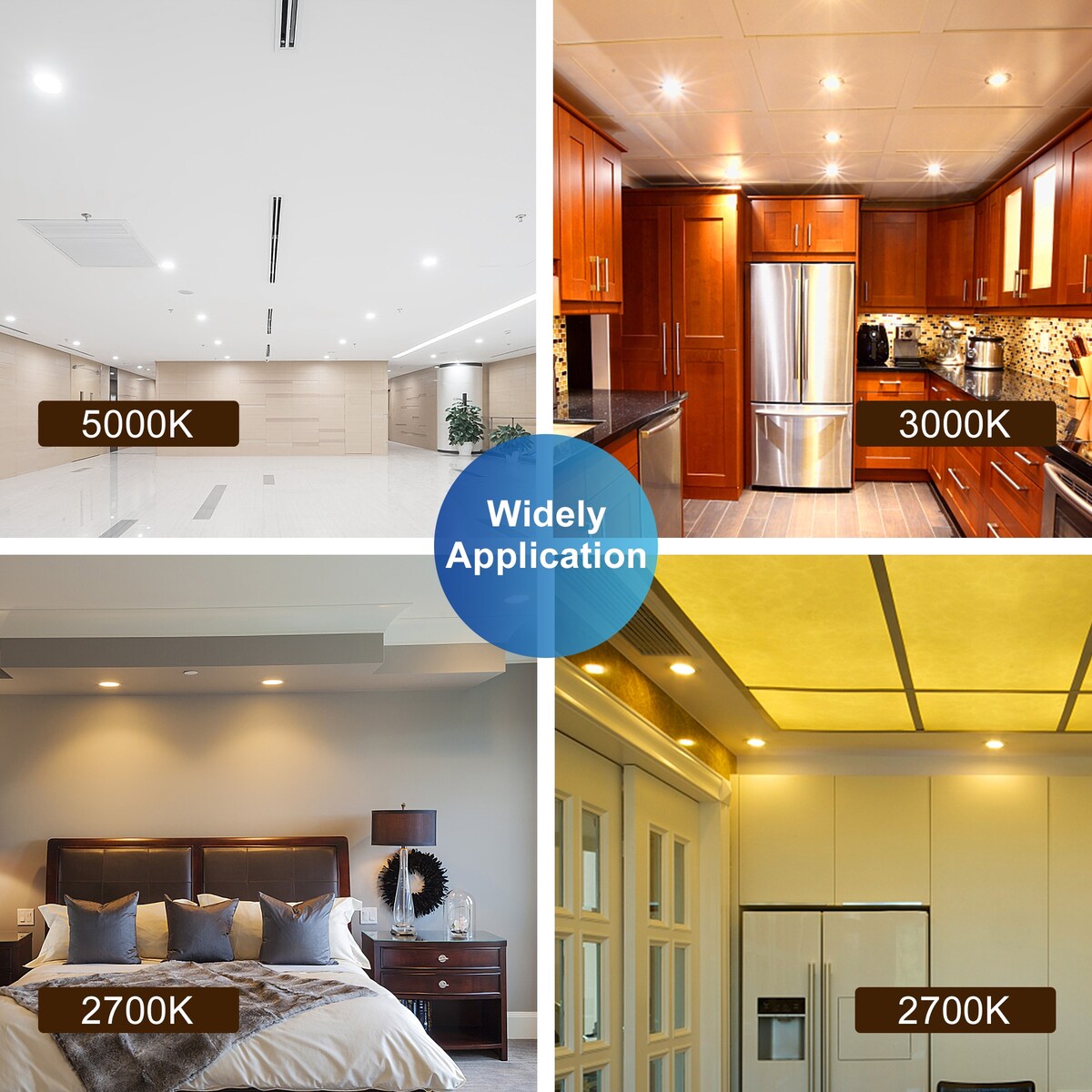 LEDIARY 6-Pack BR30 LED Recessed Light Bulbs ETL Listed LED Bulb for Cans 5000K Daylight, 8W=65W 850LM Indoor Flood Lights
