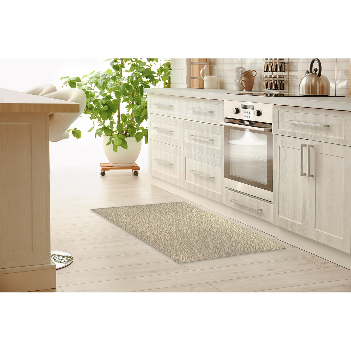 LEOPARD PRINT BEIGE Kitchen Mat By Kavka Designs