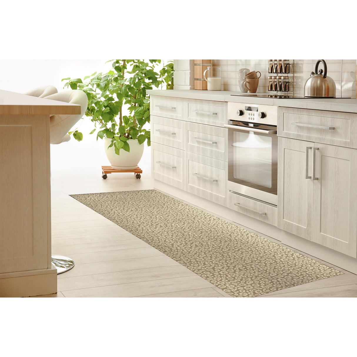 LEOPARD PRINT BEIGE Kitchen Mat By Kavka Designs