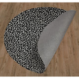 LEOPARD WHITE ON BLACK Area Rug by Marina Gutierrez