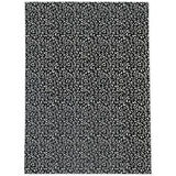 LEOPARD WHITE ON BLACK Area Rug by Marina Gutierrez