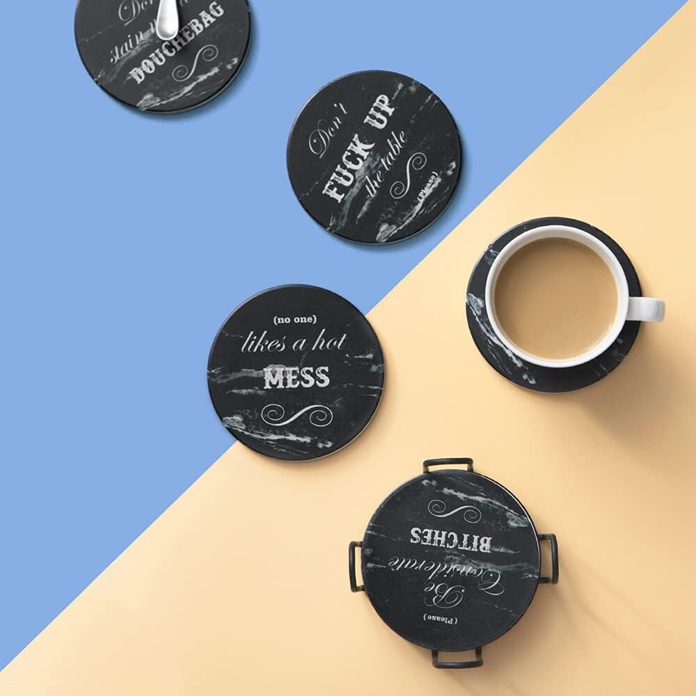 LIFVER Coasters Set of 8, 4 inch