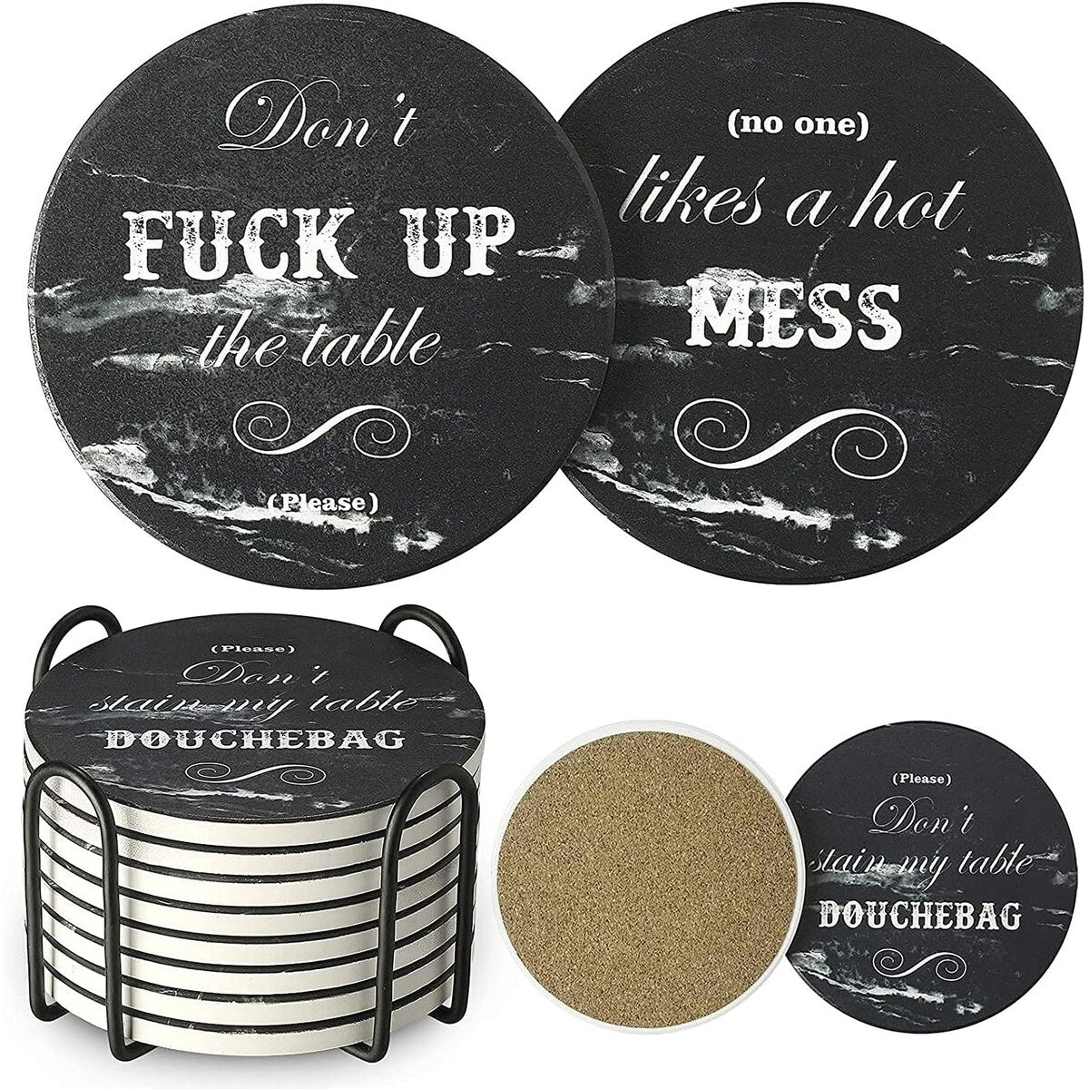 LIFVER Coasters Set of 8, 4 inch