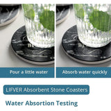 LIFVER Coasters Set of 8, 4 inch