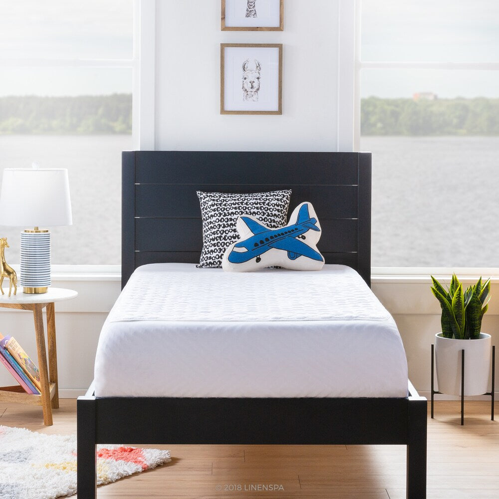 Linenspa Waterproof Sheet and Mattress Protector Pad - White