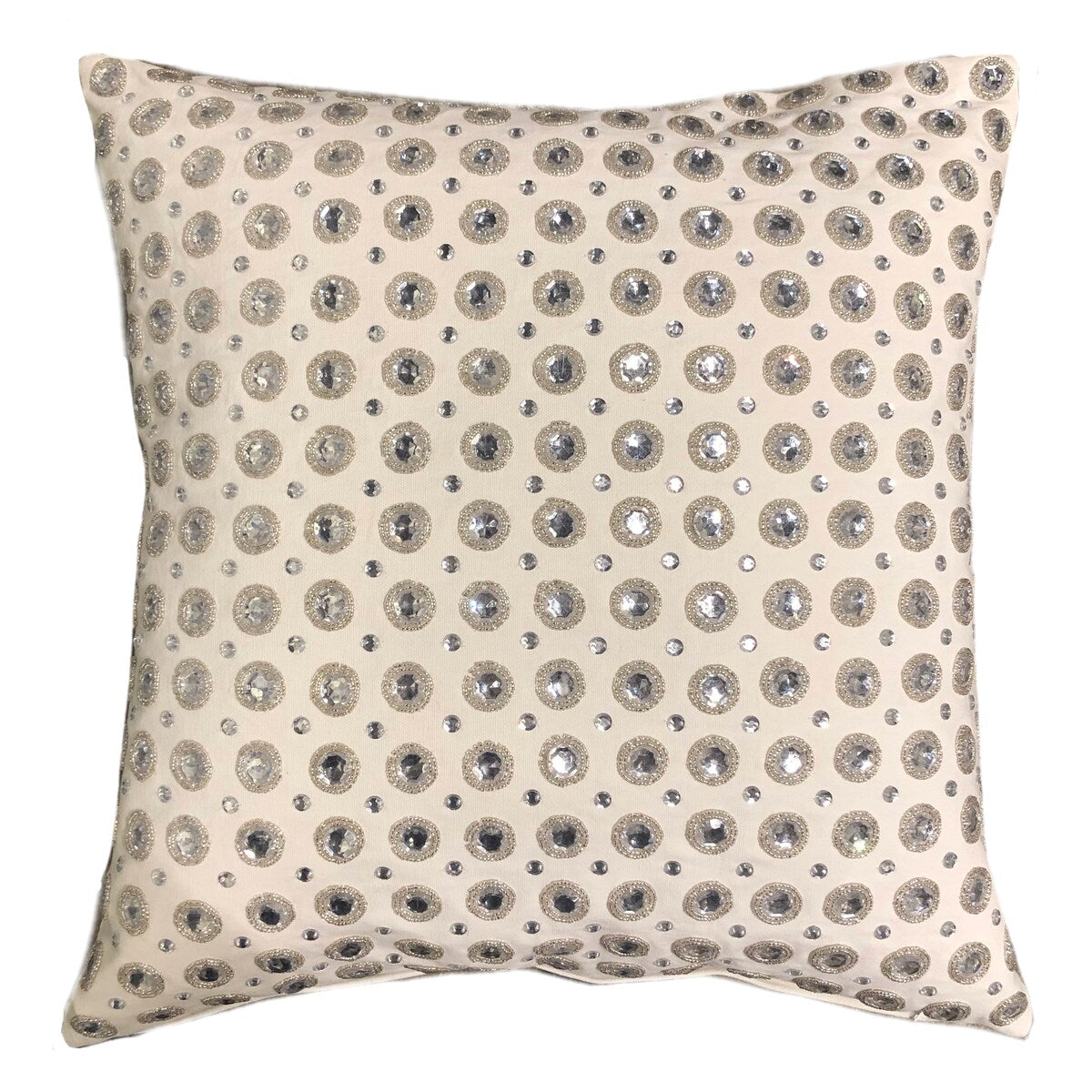 Pillow - Livardi 20" x 20" With Glass Round Beads Feather / Down Fill