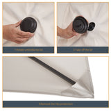 LIVOOSUN 10 x 6.5ft Outdoor Market Patio Umbrella w/Tilt and Crank