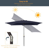LIVOOSUN 6x9Ft Patio Market Umbrella Weather-Resistant Table Umbrella