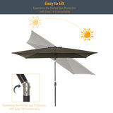 LIVOOSUN 6x9Ft Patio Market Umbrella Weather-Resistant Table Umbrella