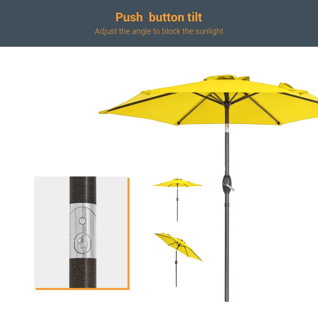 LIVOOSUN 9ft Patio Umbrella Outdoor Table Umbrella with Tilt and Crank