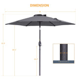 LIVOOSUN 9ft Patio Umbrella Outdoor Table Umbrella with Tilt and Crank