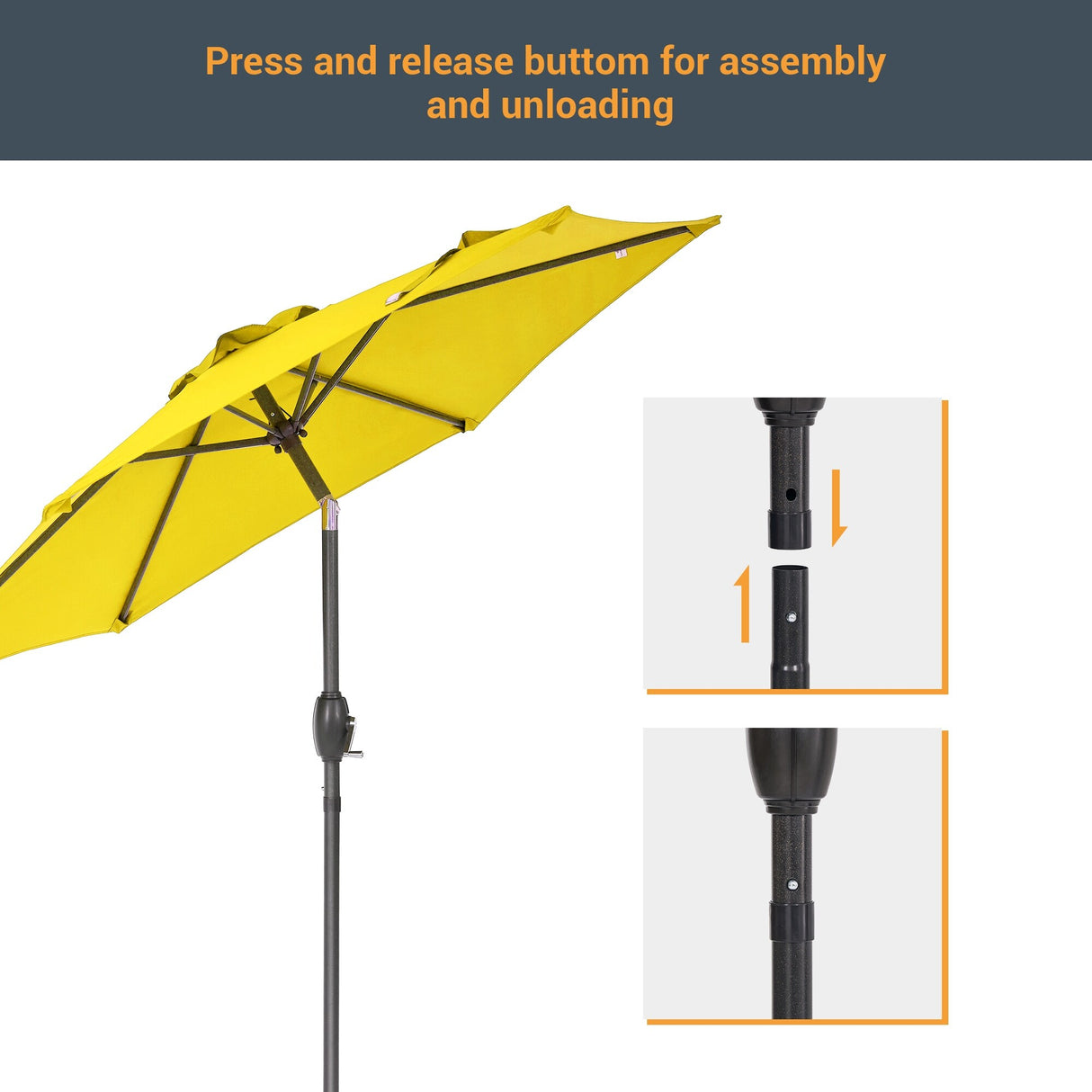LIVOOSUN 9ft Patio Umbrella Outdoor Table Umbrella with Tilt and Crank