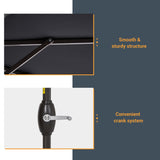 LIVOOSUN 9ft Patio Umbrella Outdoor Table Umbrella with Tilt and Crank
