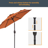 LIVOOSUN 9ft Patio Umbrella Outdoor Table Umbrella with Tilt and Crank