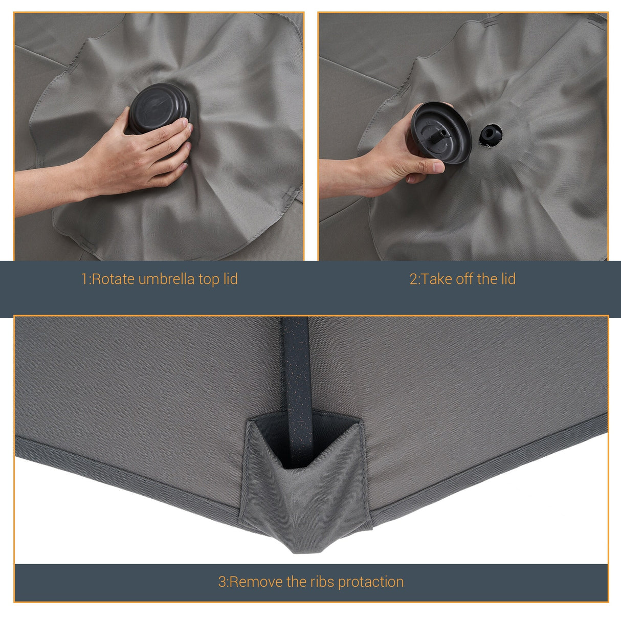 LIVOOSUN 9ft Patio Umbrella Outdoor Table Umbrella with Tilt and Crank