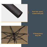 LIVOOSUN 9ft Patio Umbrella Outdoor Table Umbrella with Tilt and Crank