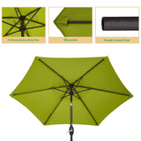 LIVOOSUN 7.5ft Steel Patio Market Umbrella Tilt System