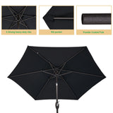 LIVOOSUN 7.5ft Steel Patio Market Umbrella Tilt System