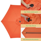 LIVOOSUN 7.5ft Steel Patio Market Umbrella Tilt System