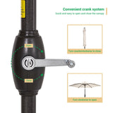LIVOOSUN 7.5ft Steel Patio Market Umbrella Tilt System