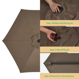 LIVOOSUN 7.5ft Steel Patio Market Umbrella Tilt System