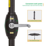 LIVOOSUN 7.5ft Steel Patio Market Umbrella Tilt System
