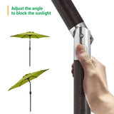LIVOOSUN 7.5ft Steel Patio Market Umbrella Tilt System
