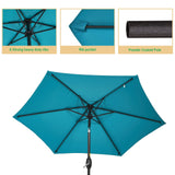 LIVOOSUN 7.5ft Steel Patio Market Umbrella Tilt System
