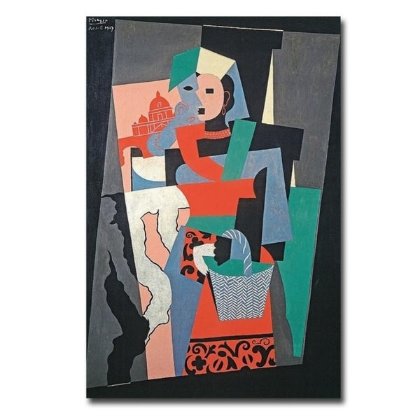L'Italienne (The Italian) by Pablo Picasso Gallery Wrapped Canvas Giclee Art (36 in x 24 in, Ready to Hang)
