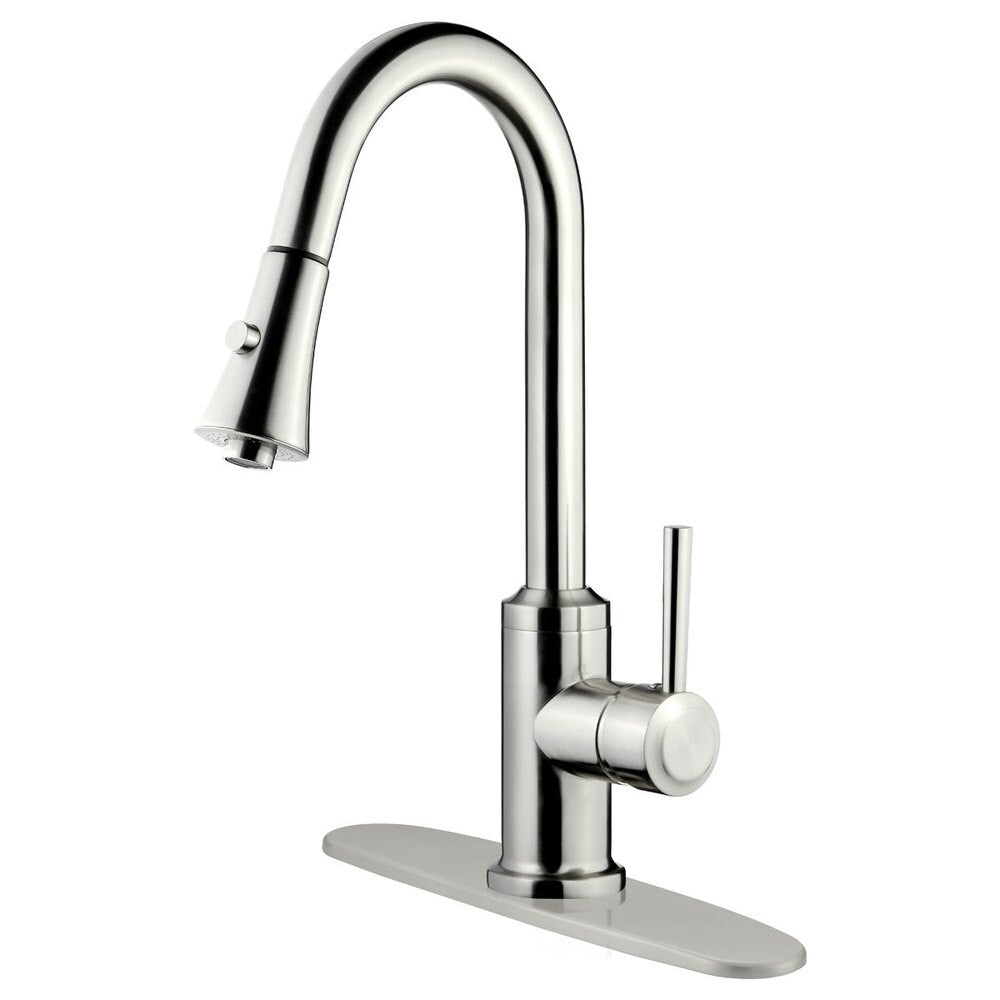 Pull Out Kitchen Faucet, Brushed Nickel Finish