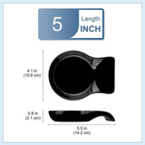 LOVECASA 2-Piece Porcelain Spoon Holder Utensil Rest for Kitchen - 5.5 " x 4.1"