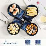 LOVECASA 2-Piece Porcelain Spoon Holder Utensil Rest for Kitchen - 5.5 " x 4.1"