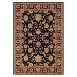 Sevita Black/ Red Olefin Area Rug - 5'1" x 7'5"/Surplus