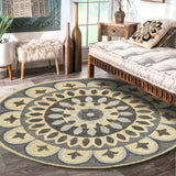 Sevita Modern Floral Bloom Mandala Rug