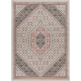 Sevita Gray and Blush Pink Oriental Area Rug