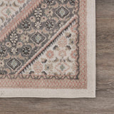 Sevita Gray and Blush Pink Oriental Area Rug