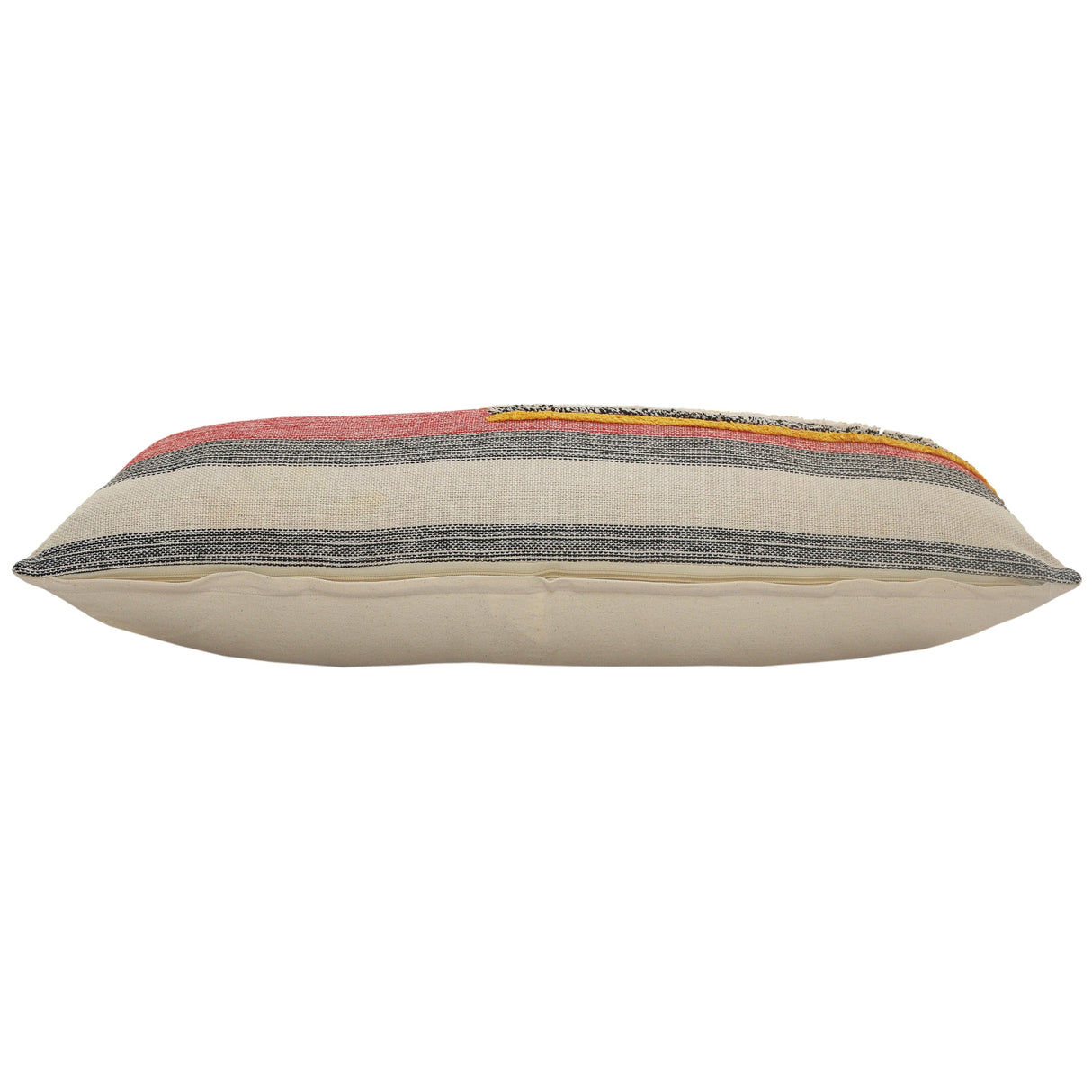 Sevita Multi-Lined Natural Cotton Throw Pillow 18 inch