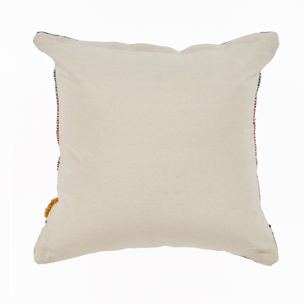 Sevita Multi-Lined Natural Cotton Throw Pillow 18 inch