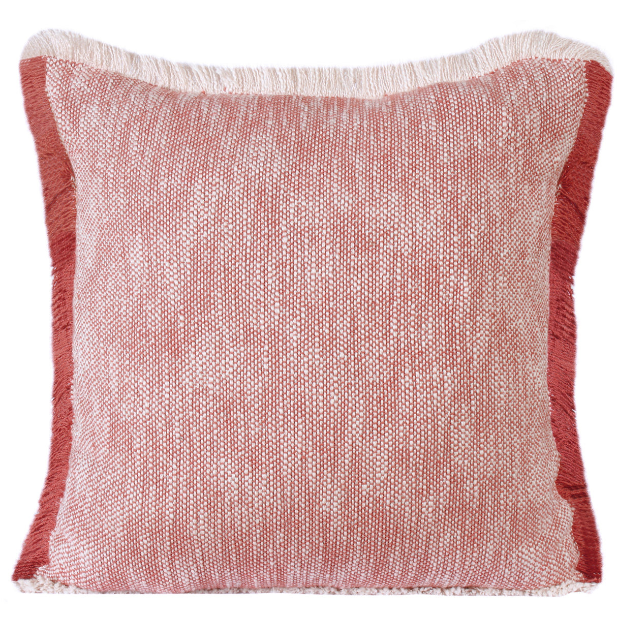Sevita Two-Tone Cotton Fringe Throw Pillow