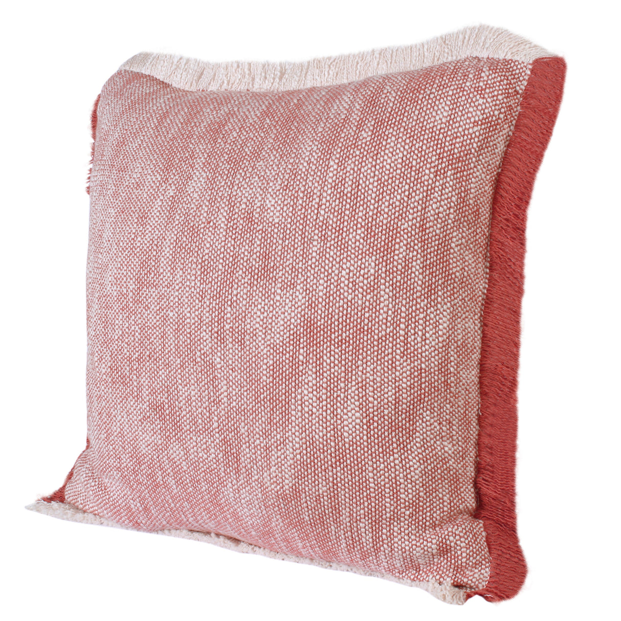 Sevita Two-Tone Cotton Fringe Throw Pillow