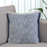 Sevita Two-Tone Cotton Fringe Throw Pillow
