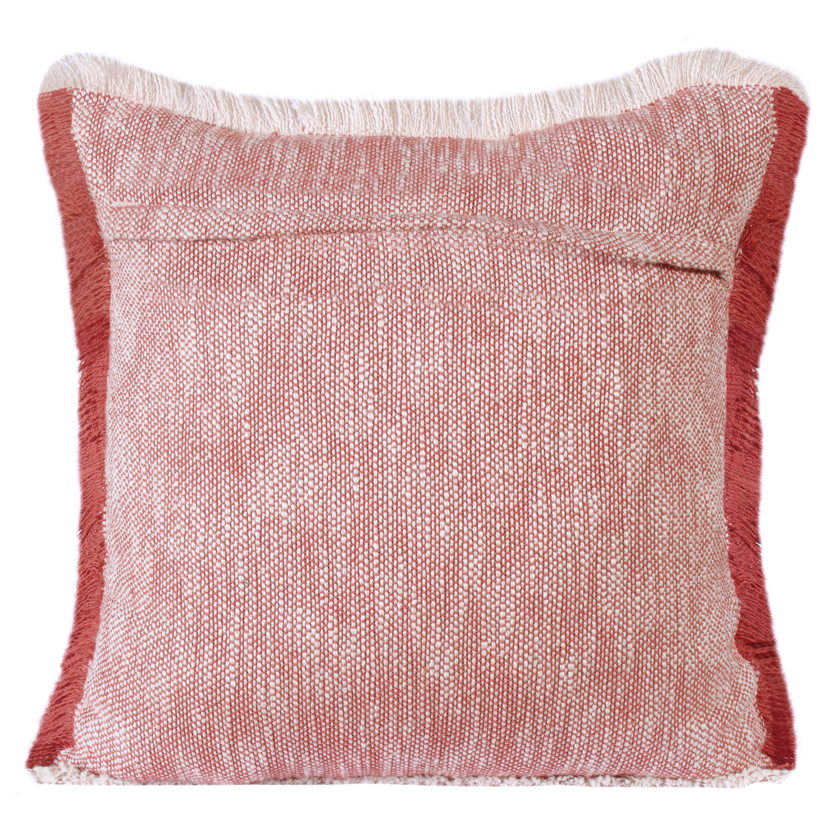 Sevita Two-Tone Cotton Fringe Throw Pillow