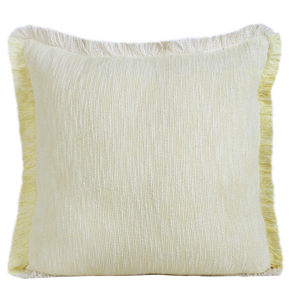 Sevita Two-Tone Cotton Fringe Throw Pillow