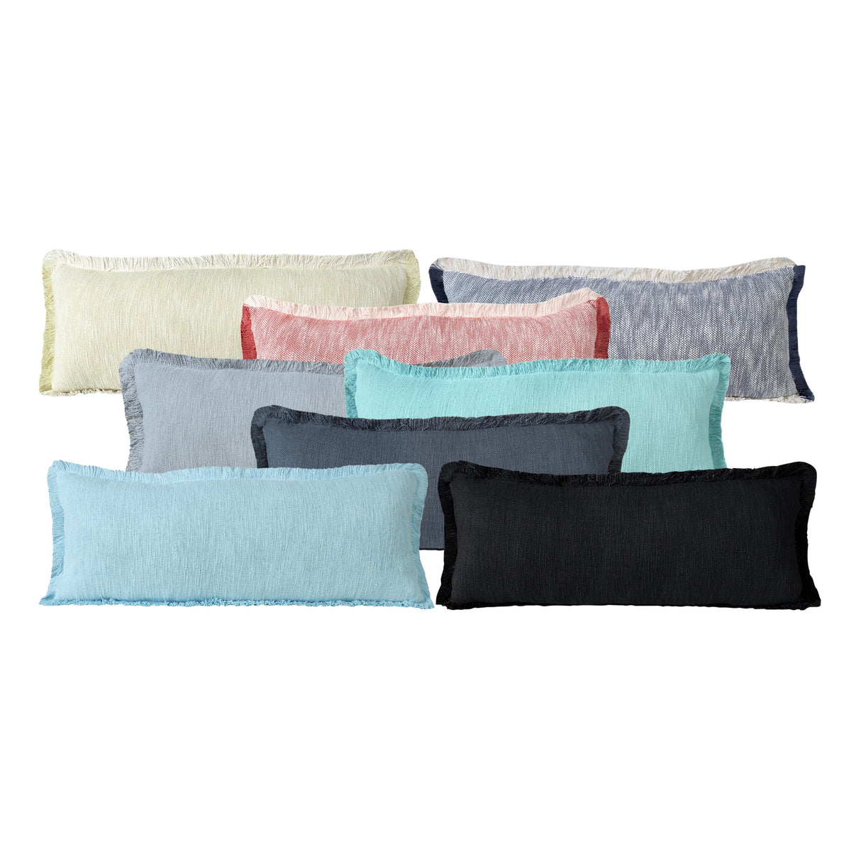 Sevita Two-Tone Cotton Fringe Throw Pillow