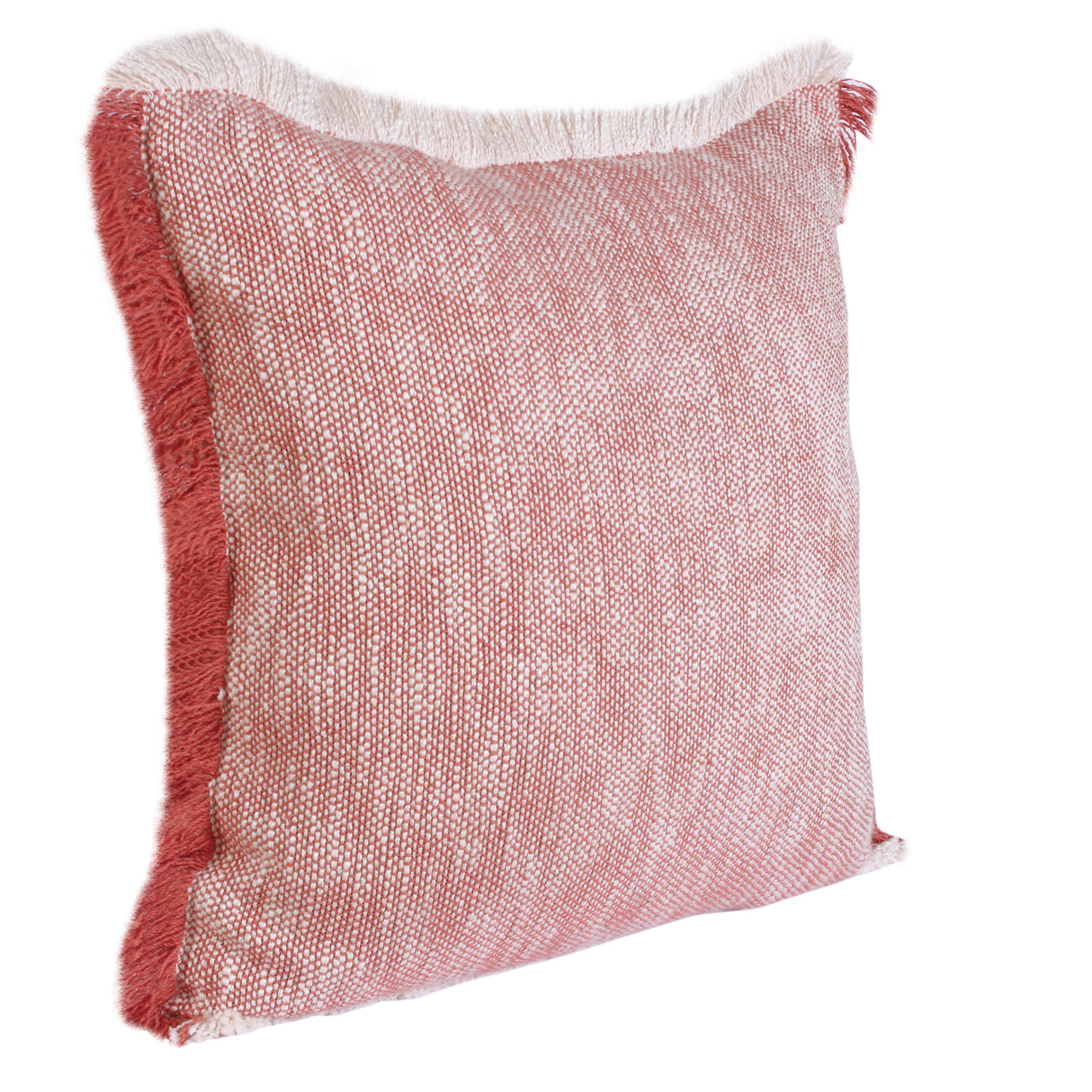Sevita Two-Tone Cotton Fringe Throw Pillow