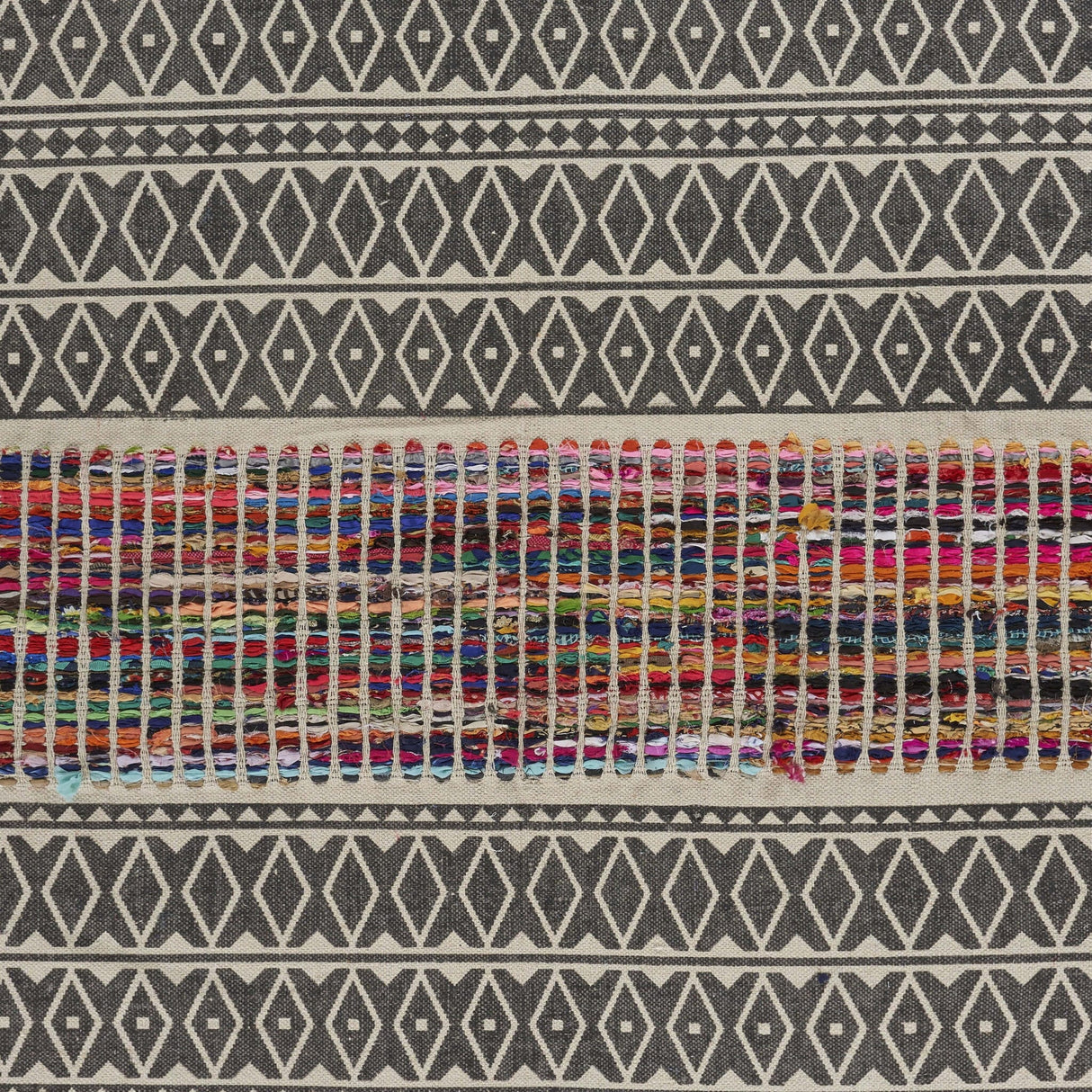 Sevita Geometric Chindi Area Rug