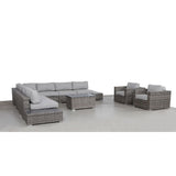 LSI 12 Piece Rattan Sectional Seating Group with Cushions