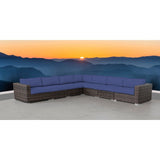 LSI 7 Piece Rattan Sectional Seating Group with Cushions